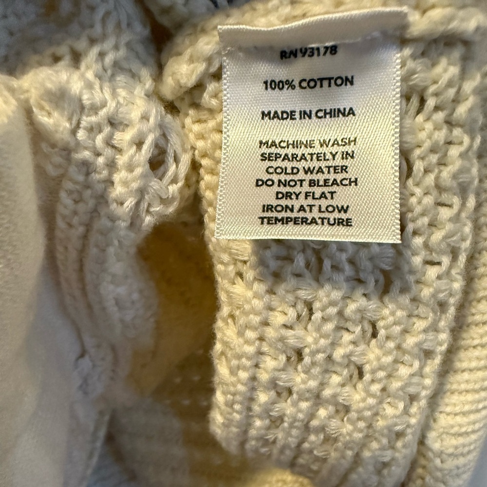 NWT Magaschoni Cream Sleeveless Knit Cardigan Vest, Size XL - Picture 8 of 8